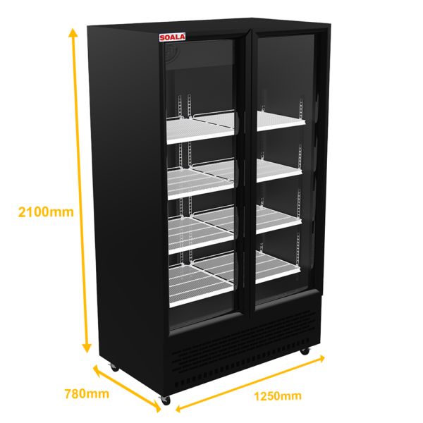 logo Home About Products Projects Testimonials Careers Contact Us HUEAR HR1180XZS Double Door Upright Freezer - Image 2