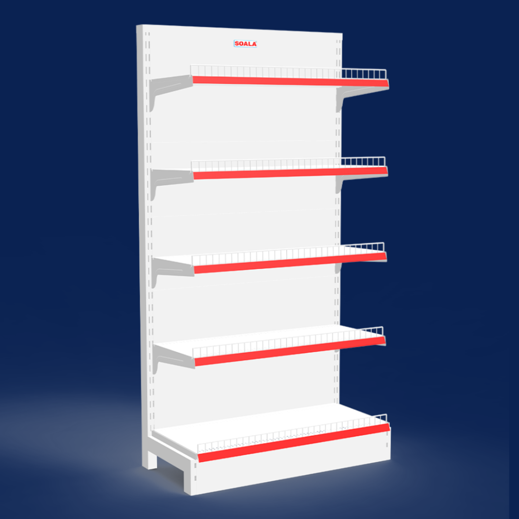 6′ x 3′ End Rack Base With 4 Shelves – Soala Commercial Equipment (PVT) LTD