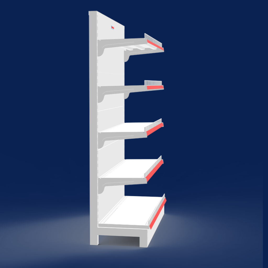 6′ x 3′ End Rack Base With 4 Shelves – Soala Commercial Equipment (PVT) LTD